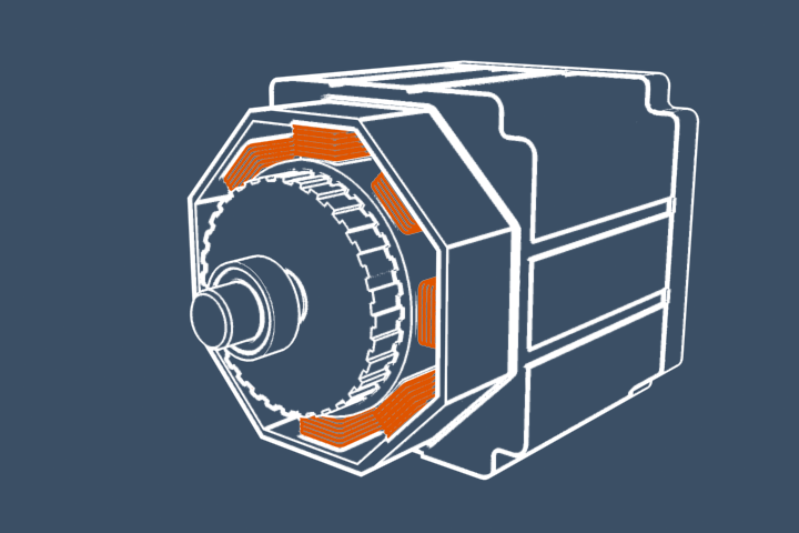 EMT animated DC motor