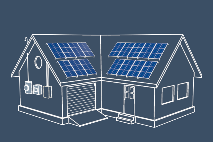 House with solar panels