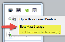 Eject Mass Storage