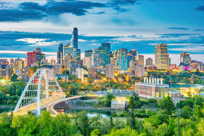 Skyline of downtown Edmonton