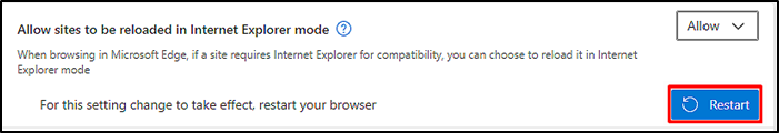 Restart browser