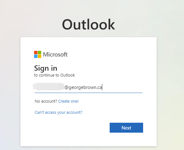 Microsoft Outlook login