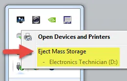 eject usb
