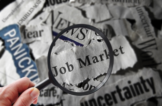 Job market and economy news headline