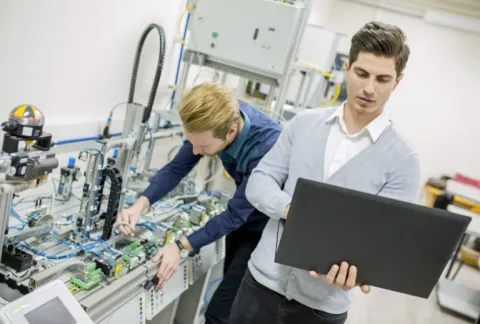technicians in factory